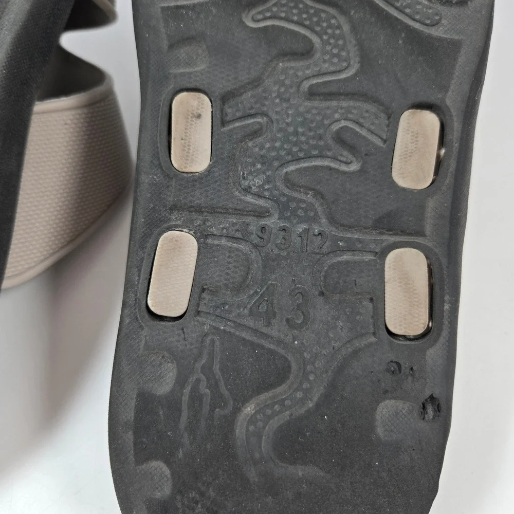 Madeinyaoli Slide Sandals Mens EU 43 Black Gray Swordfish Logo Casual Beach Pool